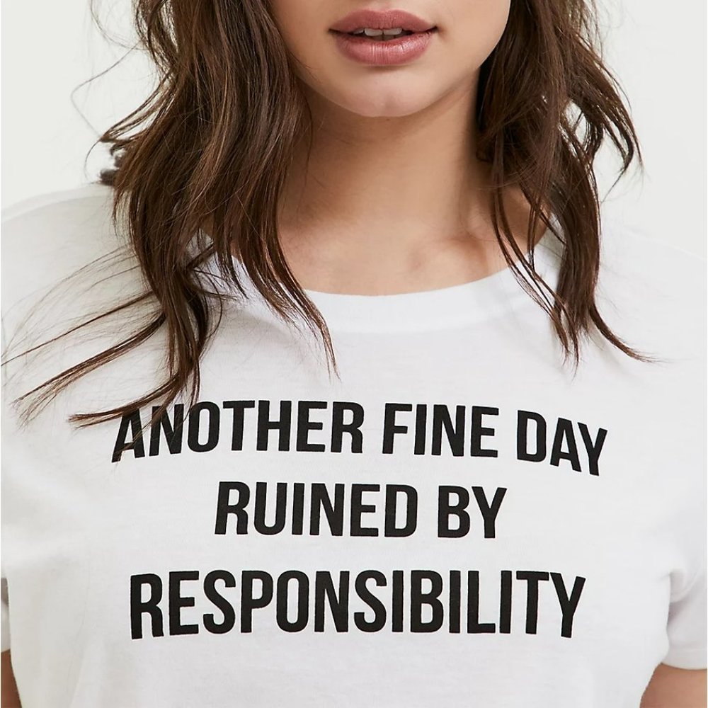 FINE DAY WHITE CREW TEE